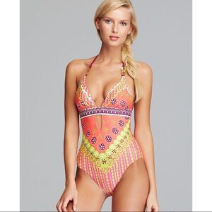 TRINA Turk - Seychelles Halter Tropical One Piece